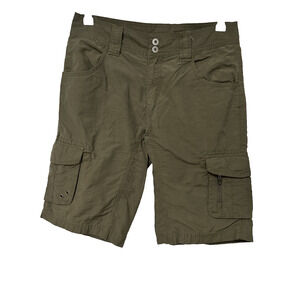 Columbia Women's 6 Green Cargo Hiking Shorts Ripstop Fishing Outdoors Camping